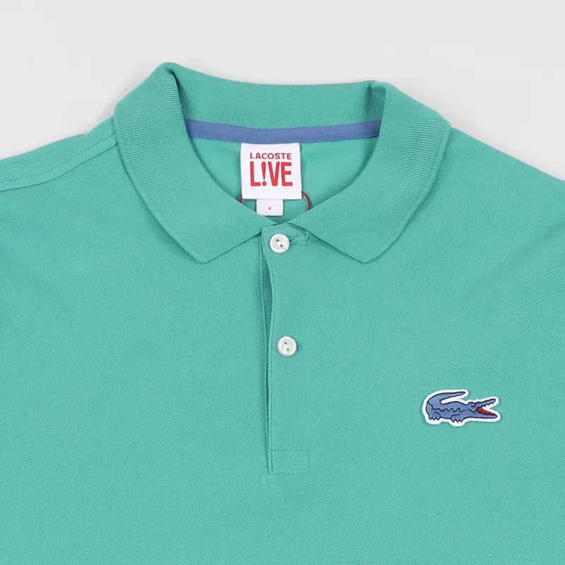 Lacoste LIVE Mini Pique Polo Shirt Teal-1