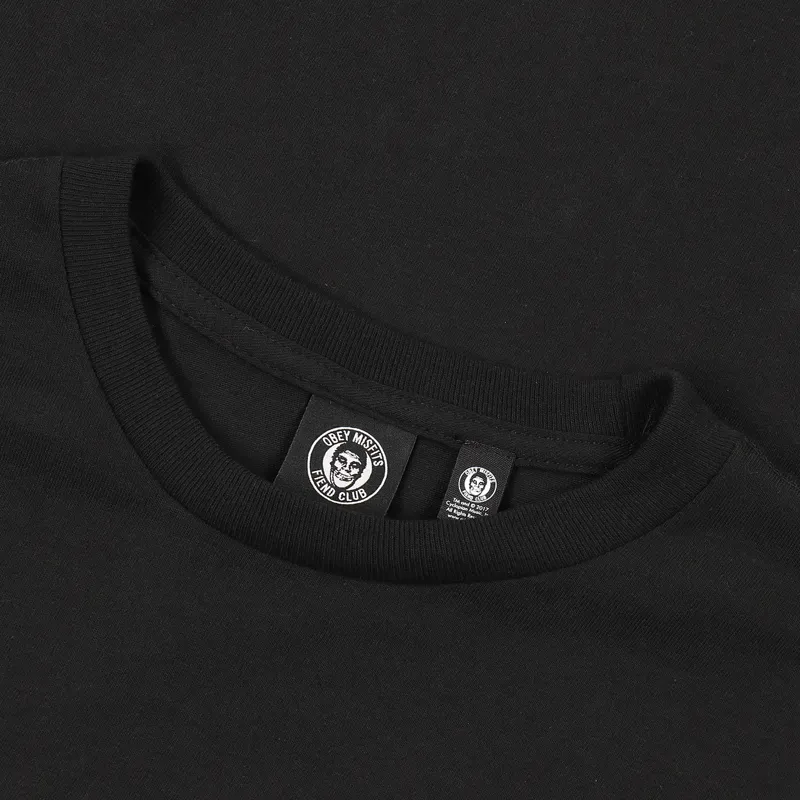 Obey x Misfits Fiend Club Long Sleeve T Shirt Black-5