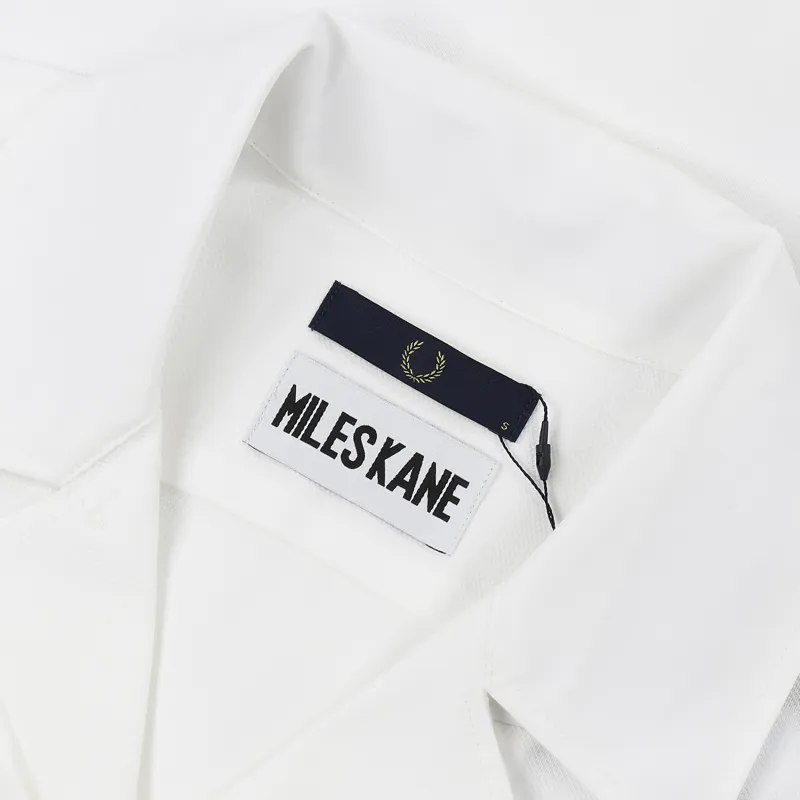 Fred Perry x Miles Kane Bowling Shirt White-2
