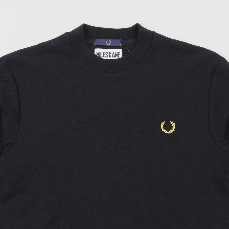 FRED PERRY Miles Kane ブラック　M Miles Kane x Fred Perry Pique Knit T-shirt Black S/M Mod Raf