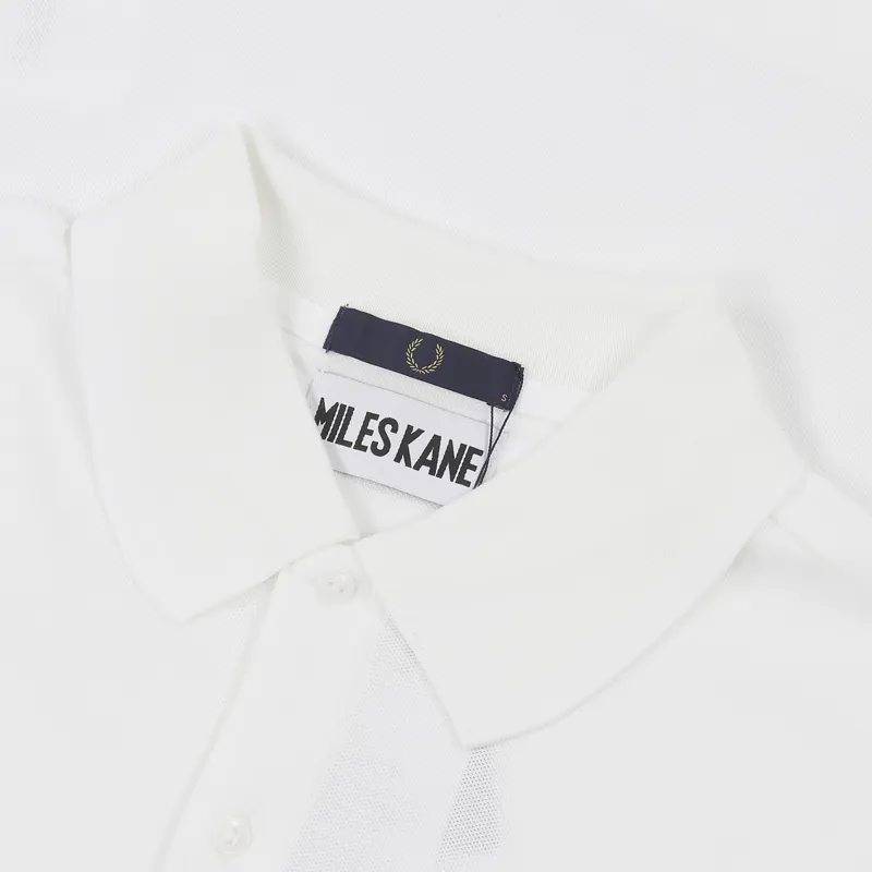 Fred Perry x Miles Kane Tonal Tipped Pique Shirt White-2
