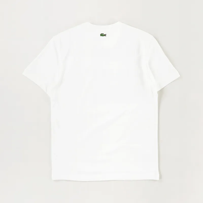 Lacoste Multicolour Embroidery Signature T Shirt White-2