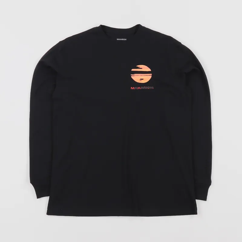 Maharishi Mount Tron Long Sleeve T Shirt Black-1