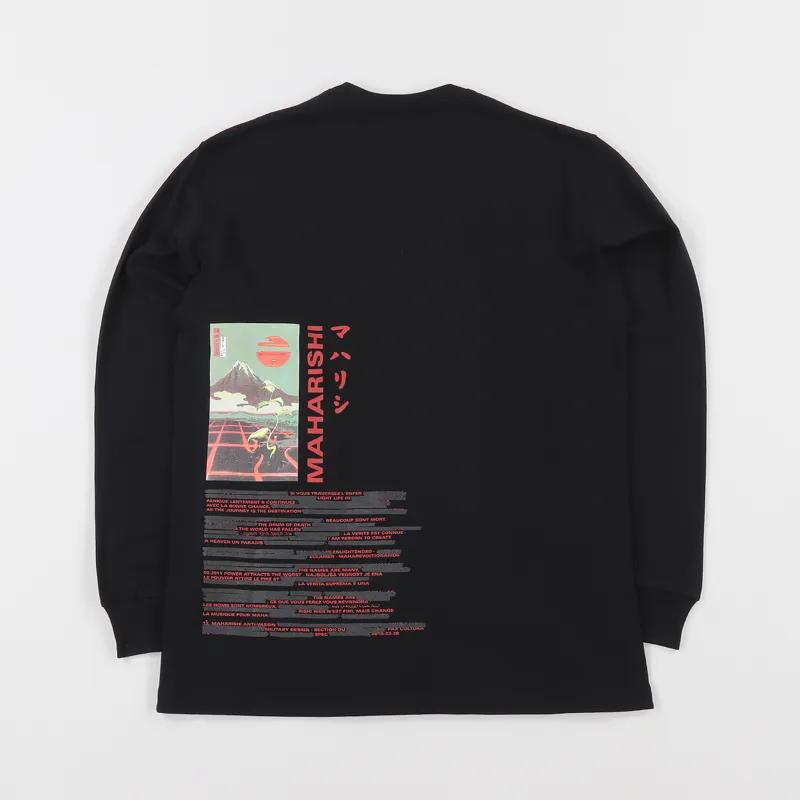 Maharishi Mount Tron Long Sleeve T Shirt Black