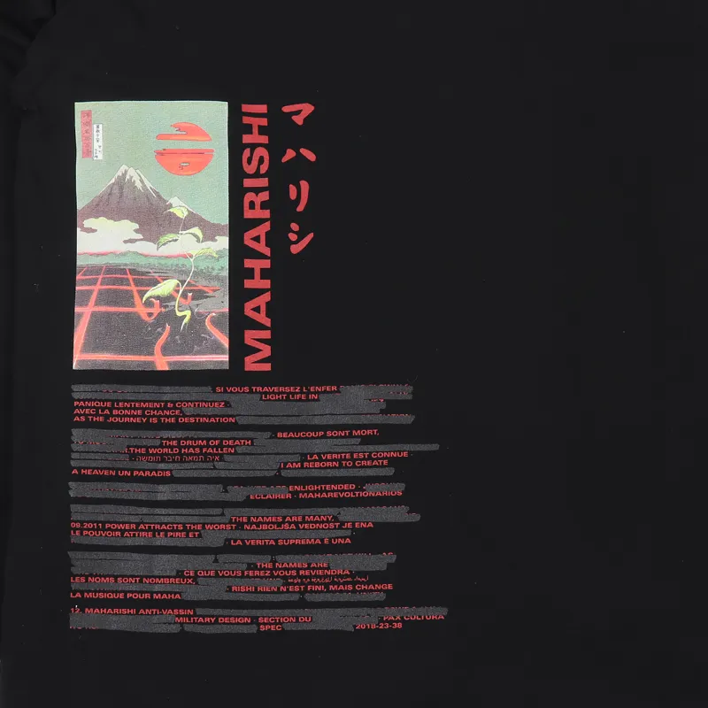 Maharishi Mount Tron Long Sleeve T Shirt Black-3