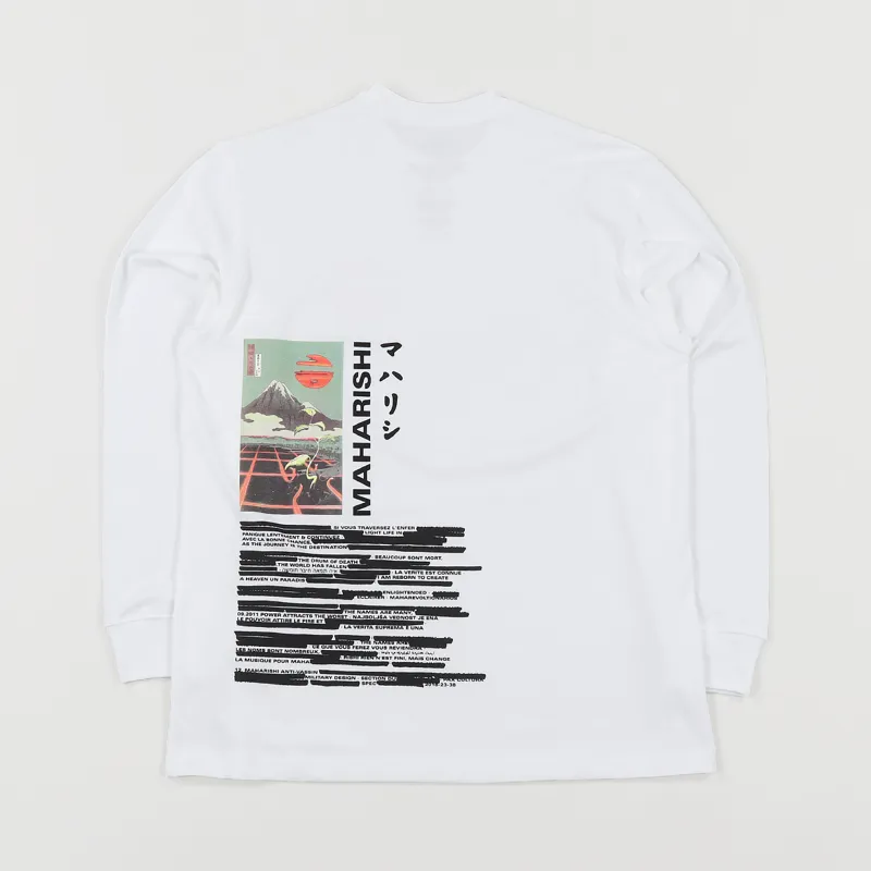 Maharishi Mount Tron Long Sleeve T Shirt White