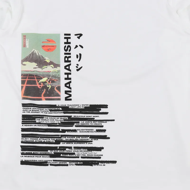 Maharishi Mount Tron Long Sleeve T Shirt White-3
