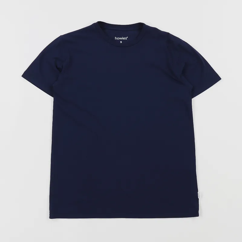 howies Organic T Shirt Breton Blue