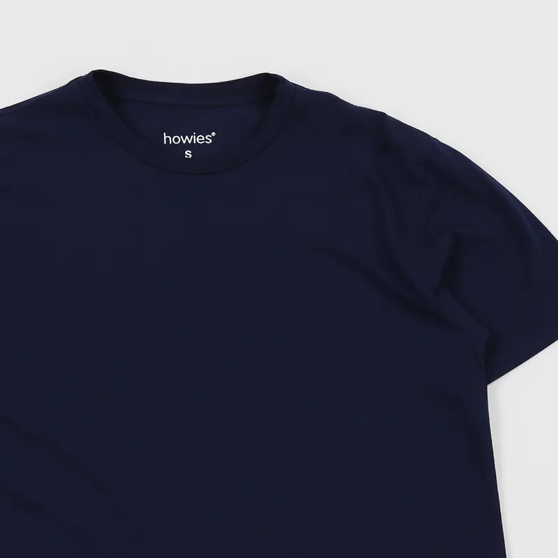 howies Organic T Shirt Breton Blue-1