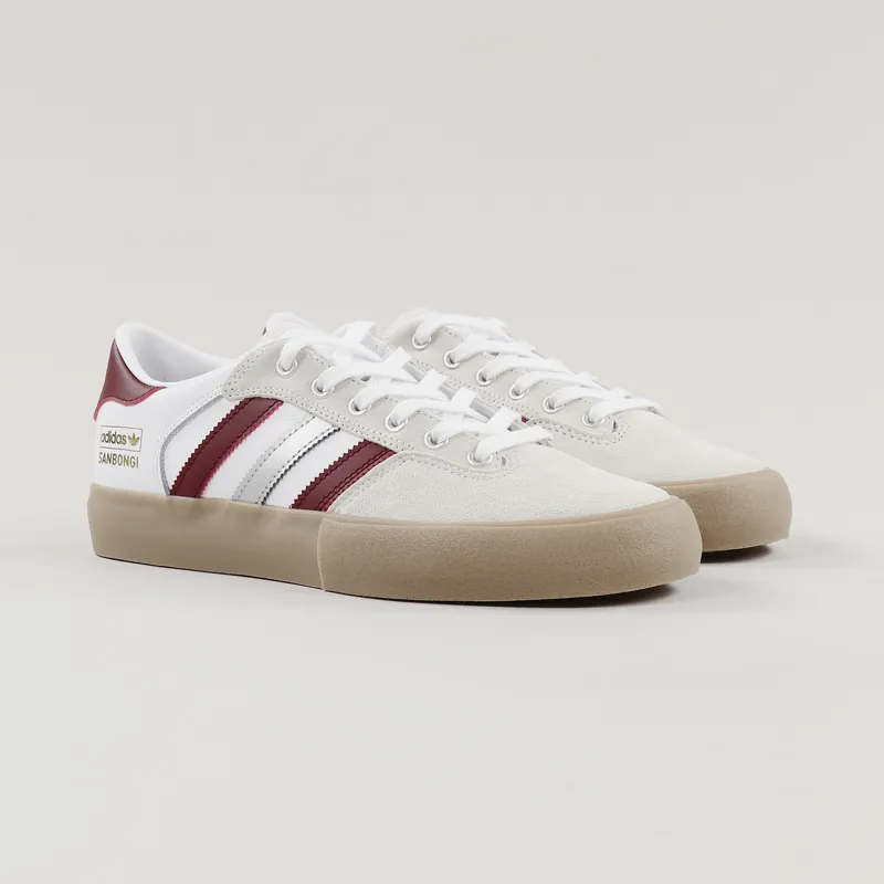 Adidas Skate Matchbreak Super Sanbongi Shoes White Burgundy Gum