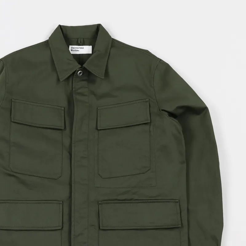 Universal Works MW Fatigue Jacket Light Olive-1