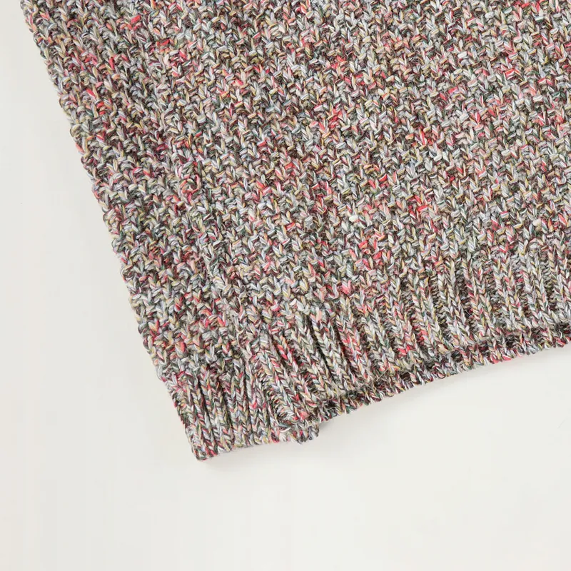 Folk Mixed Yarn Crew Sweater Autumn Mix-3