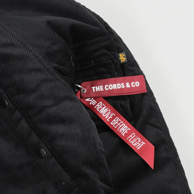 The Cords and Co. x Alpha Industries N-3B Corduroy Parka Black-2