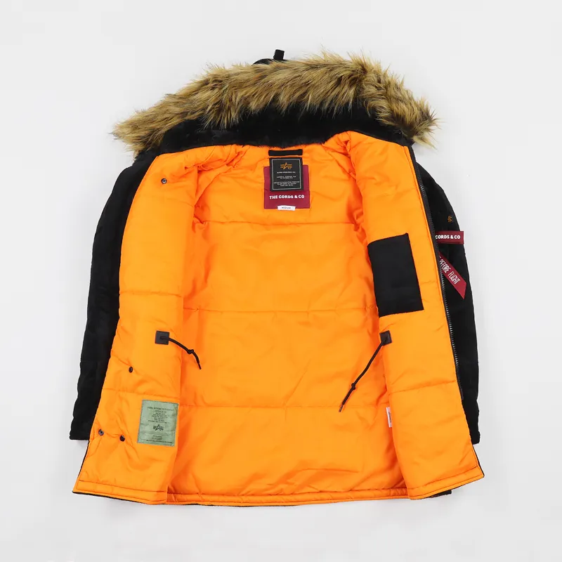 The Cords and Co. x Alpha Industries N-3B Corduroy Parka Black-3