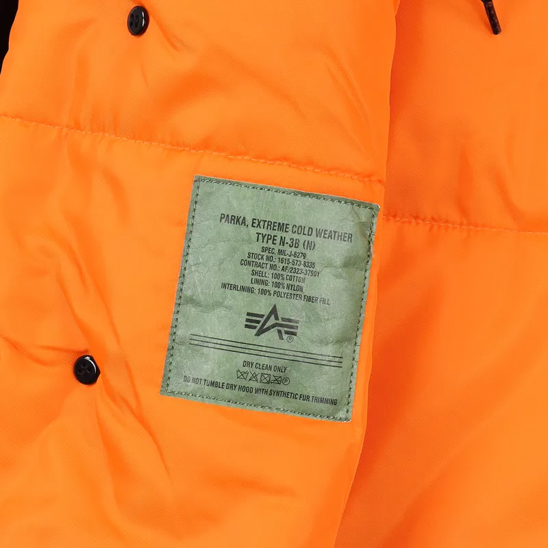 The Cords and Co. x Alpha Industries N-3B Corduroy Parka Black-4