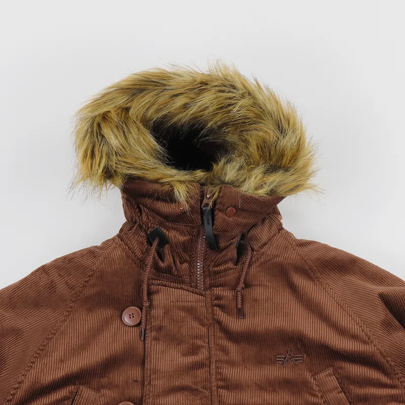 The Cords and Co. x Alpha Industries N-3B Corduroy Parka Nutmeg-1