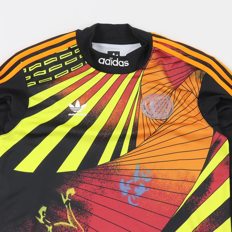 Adidas Skateboarding Na-Kel Jersey Black Yellow Orange-2