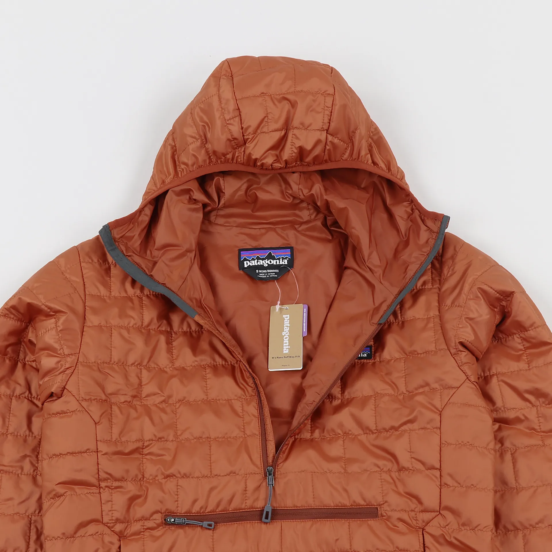 Patagonia Mens Nano Puff Bivy Pullover Jacket Copper Ore Brown - Main Image