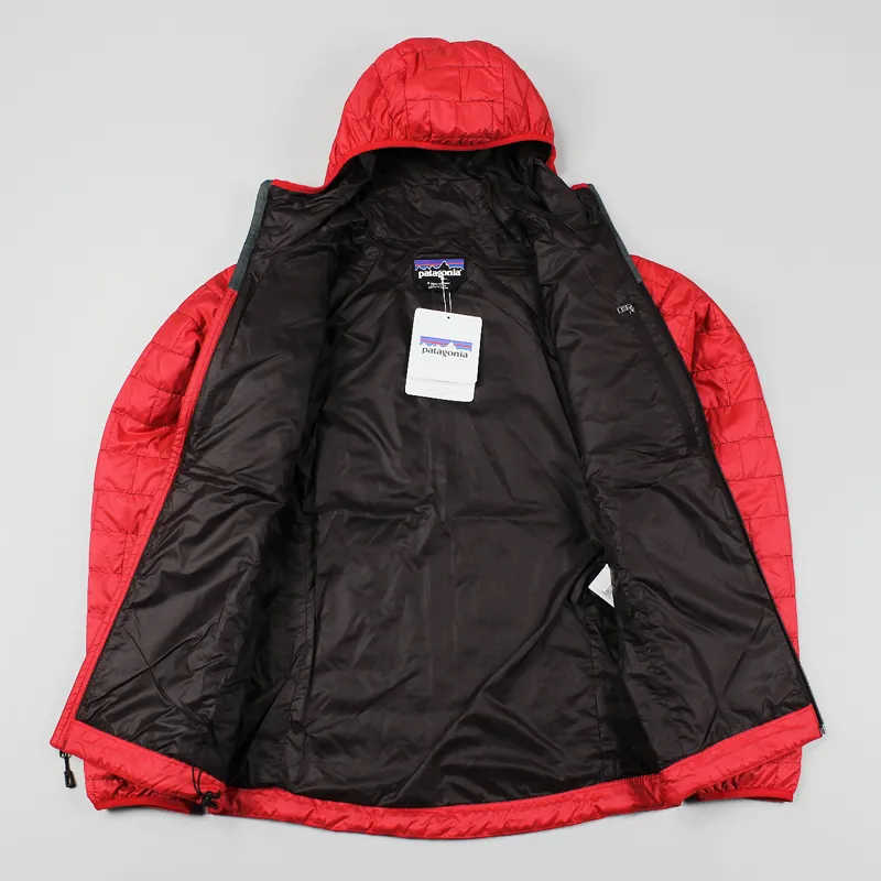 Patagonia Outdoor Mens Nano Puff Hoody Jacket Coat French Red