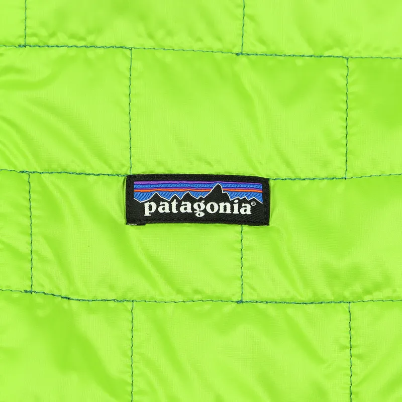 Mens Patagonia Nano Puff Hooded Jacket Lime Green Winter Coat