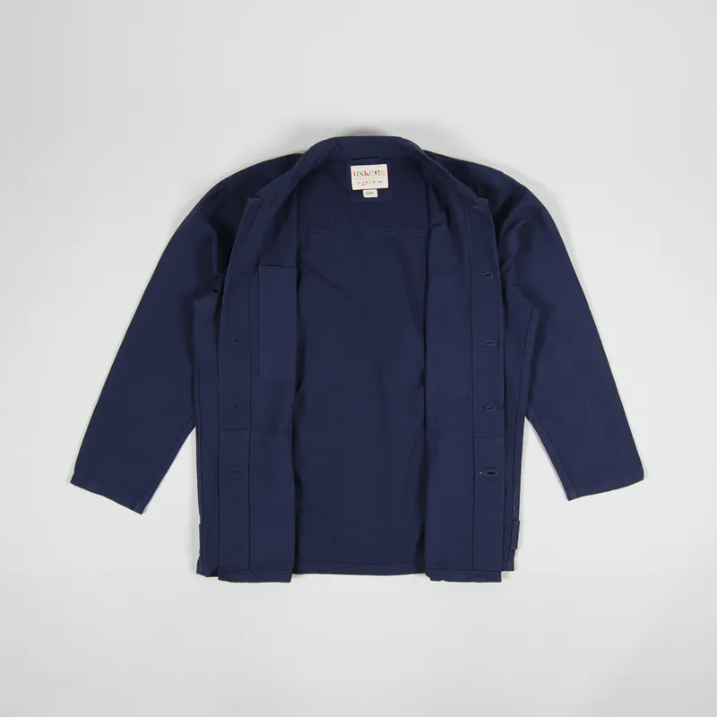 Uskees Buttoned Work Jacket Navy-1
