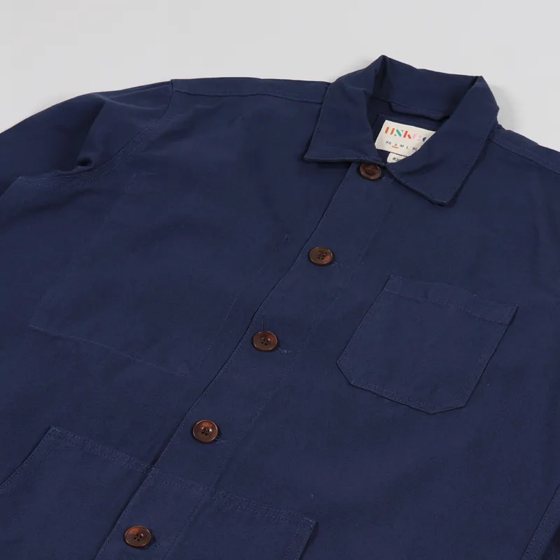 Uskees Buttoned Work Jacket Navy-2