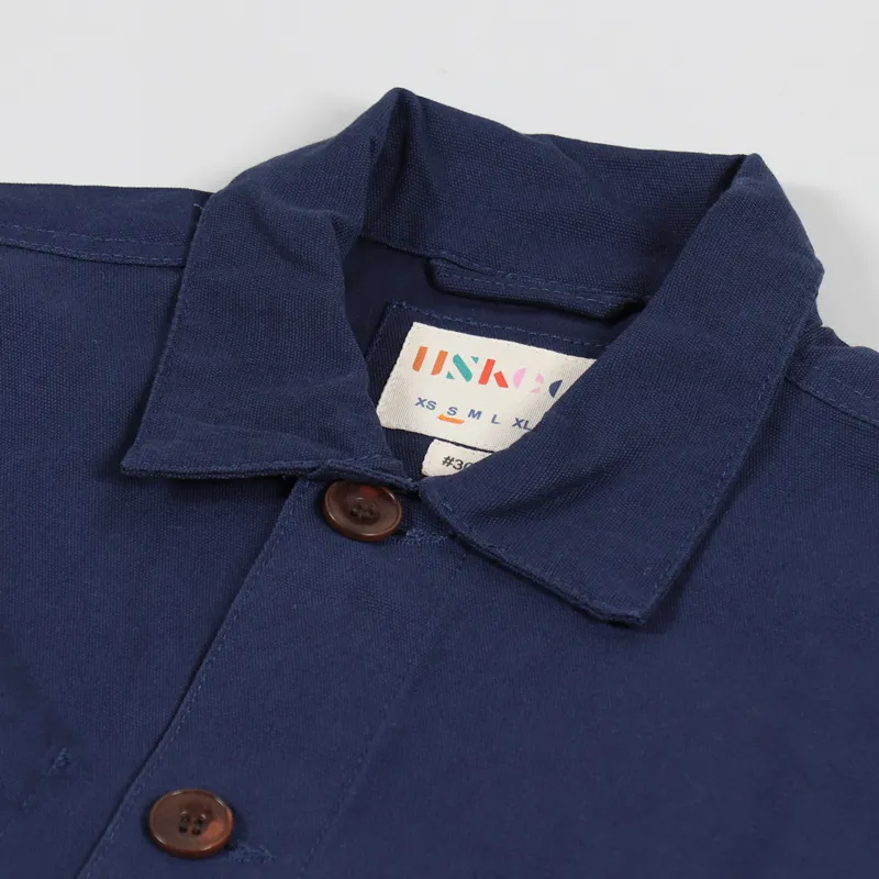 Uskees Buttoned Work Jacket Navy-10