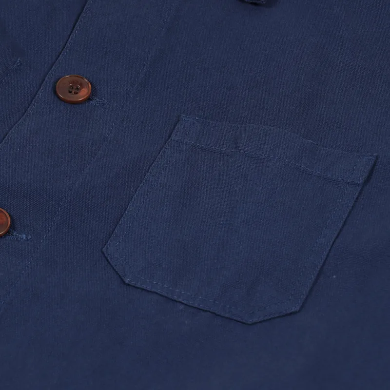 Uskees Buttoned Work Jacket Navy-4