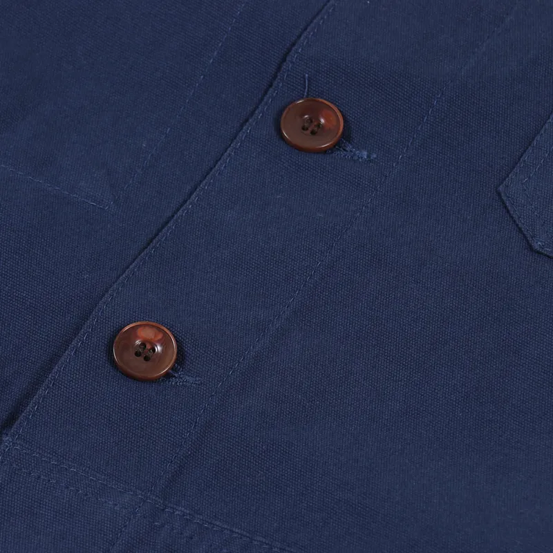 Uskees Buttoned Work Jacket Navy-5
