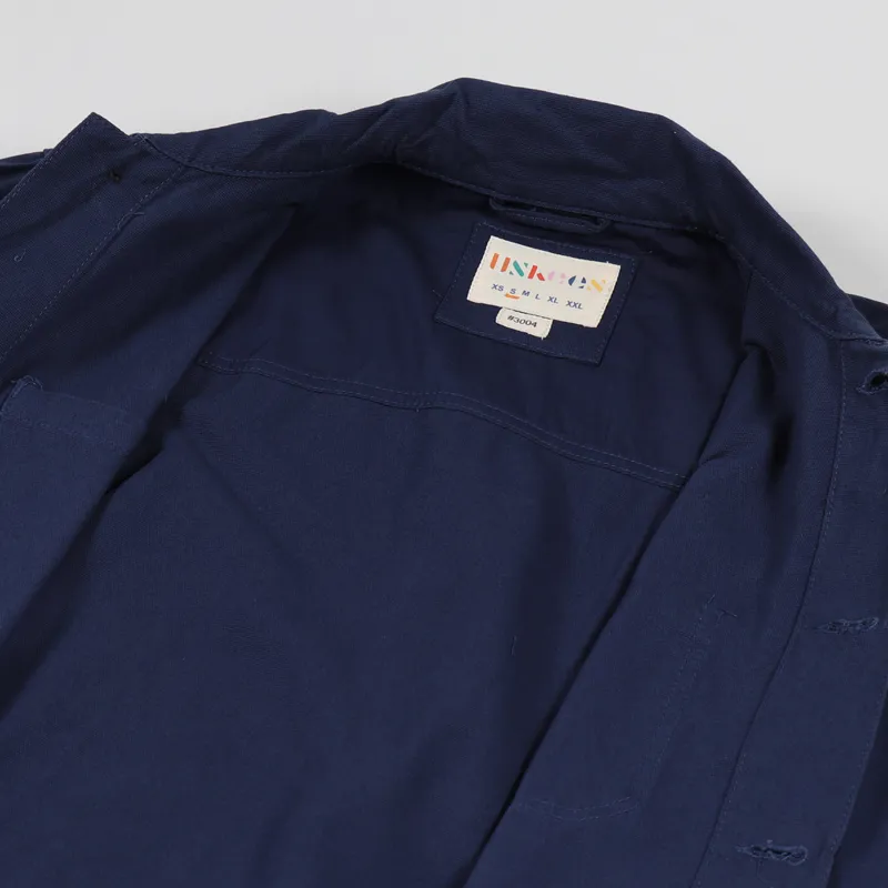 Uskees Buttoned Work Jacket Navy-3
