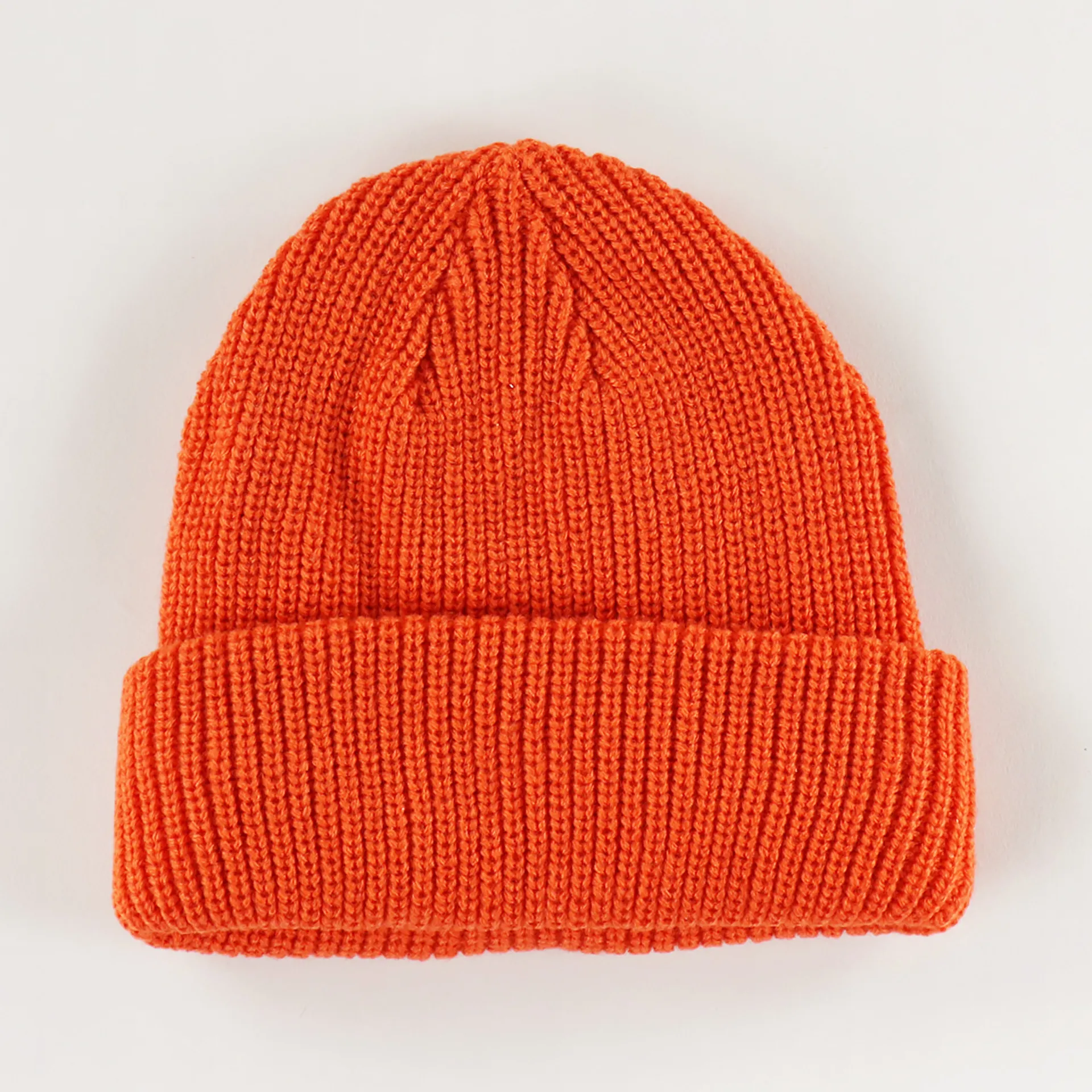 2 Pack Unisex Winter Beanie - Soft Knit Hat For Men & Women, Black+Orange, One Size