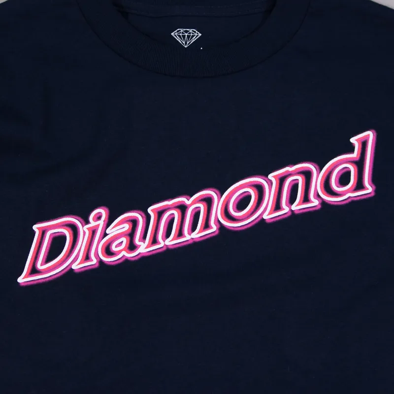 Diamond Supply Co. Neon T-Shirt Navy-1