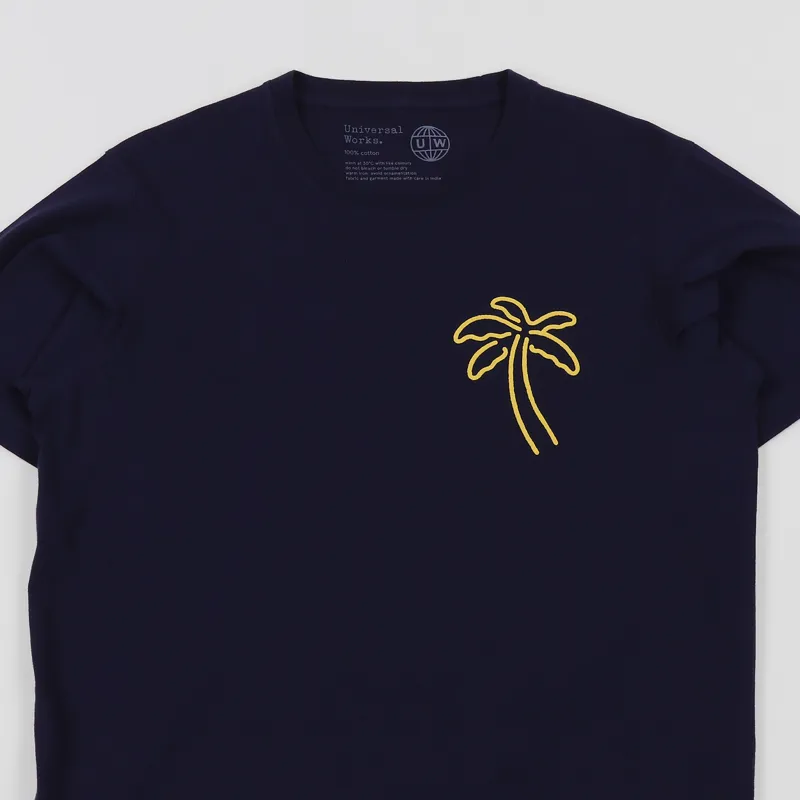 Universal Works Neon T Shirt Navy-2
