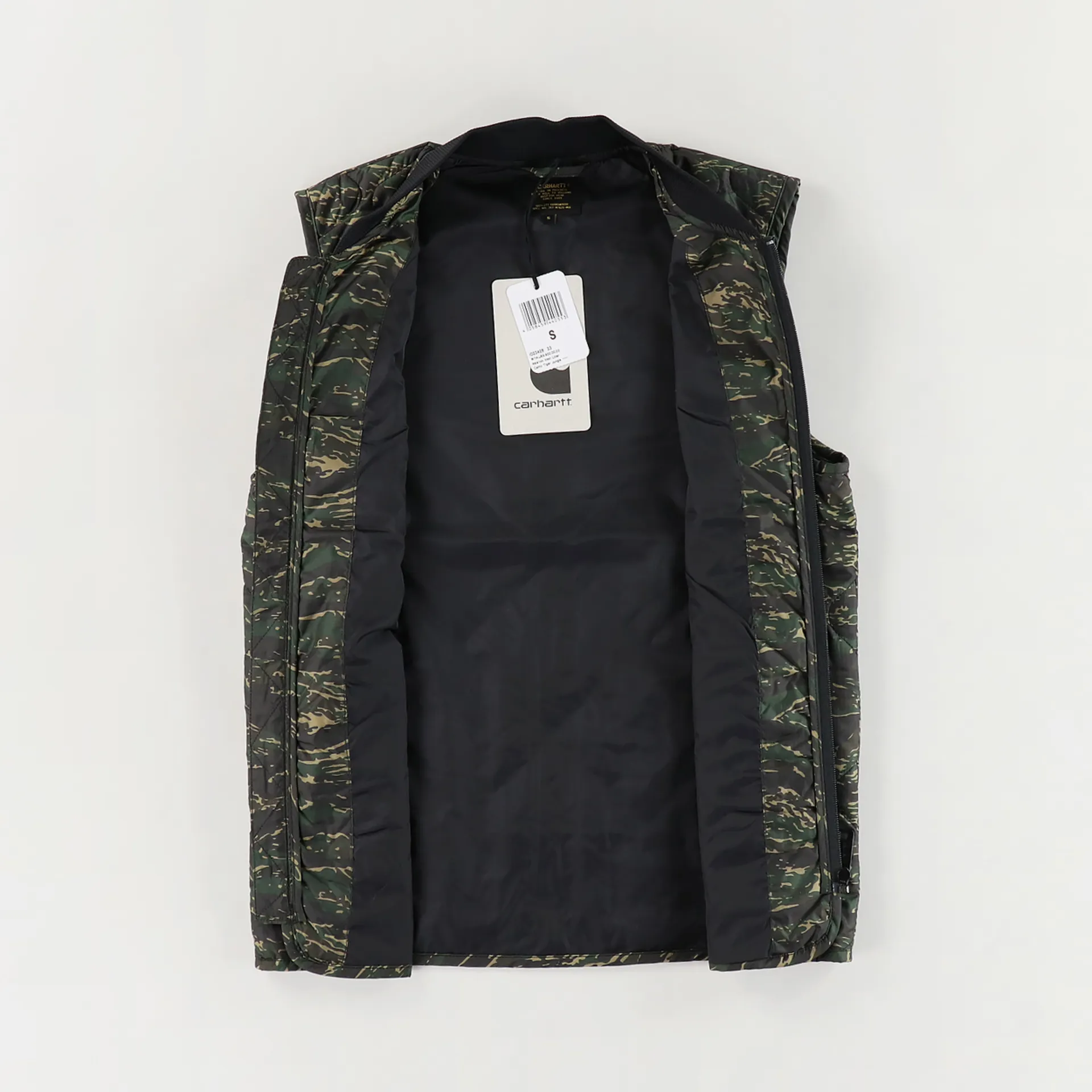 Carhartt WIP Newton Vest Liner Jacket Camo Tiger Jungle Green