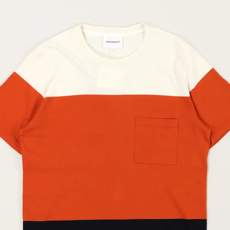 Norse Projects Niels Color Block T Shirt Dark Navy-1