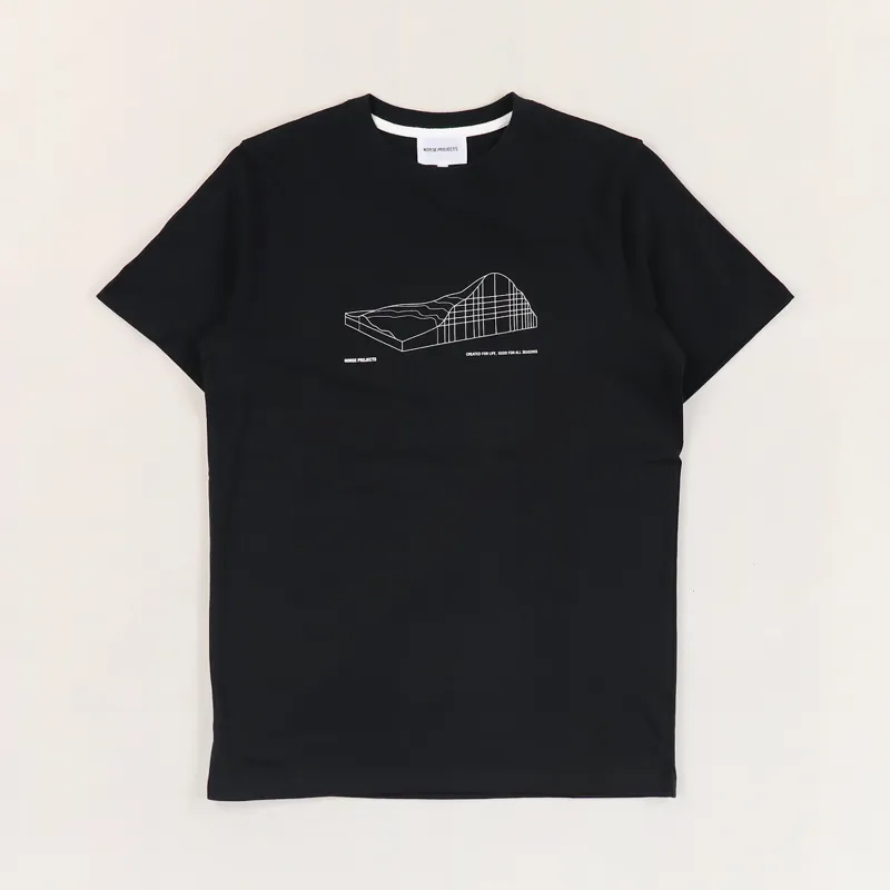Norse Projects Niels Hillside Logo T Shirt Black