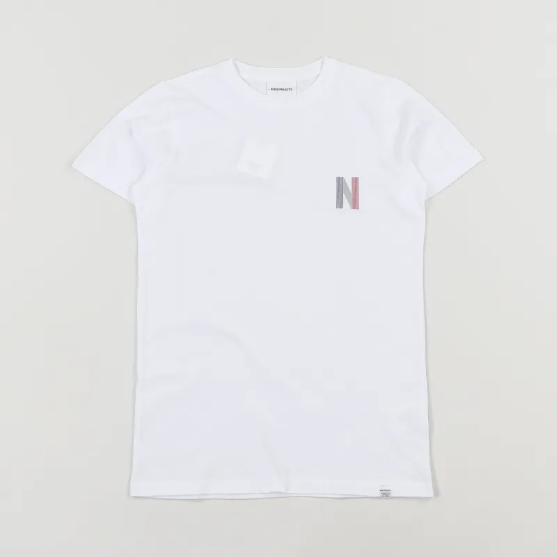Norse Projects Niels Multi Logo T Shirt White