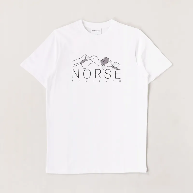 Norse Projects Niels Mountains T Shirt White
