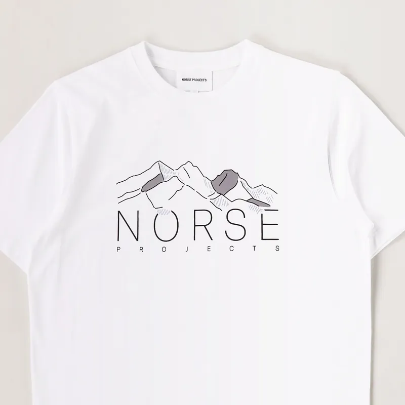Norse Projects Niels Mountains T Shirt White-1