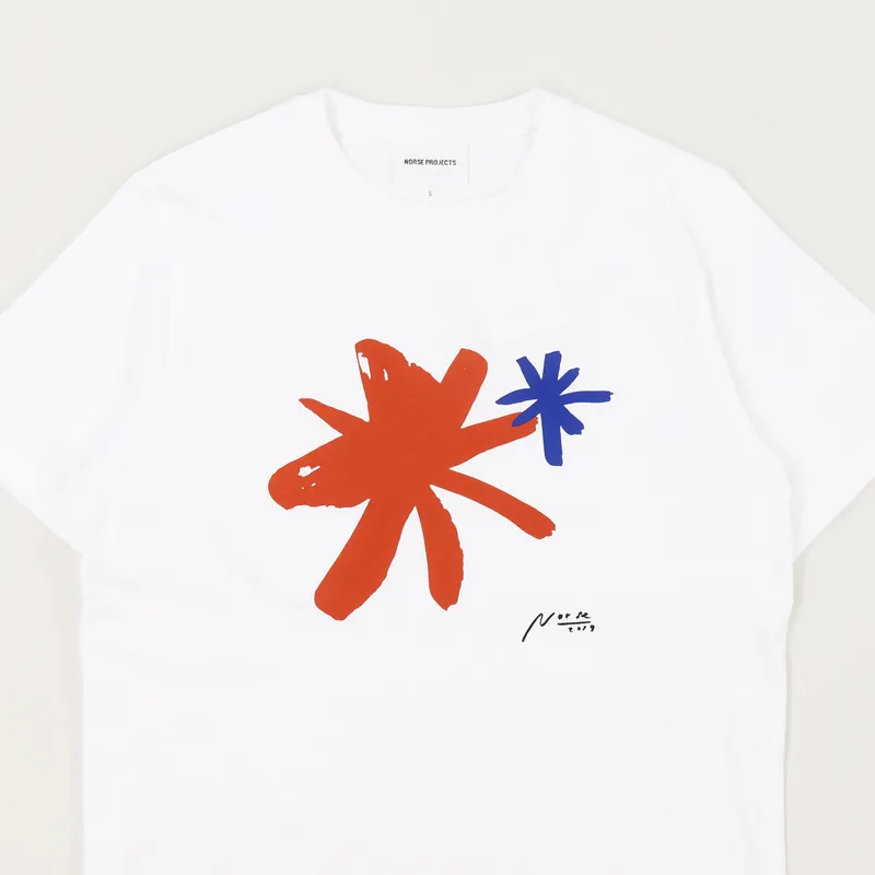 Norse Projects Niels Painted Shapes T Shirt White-1