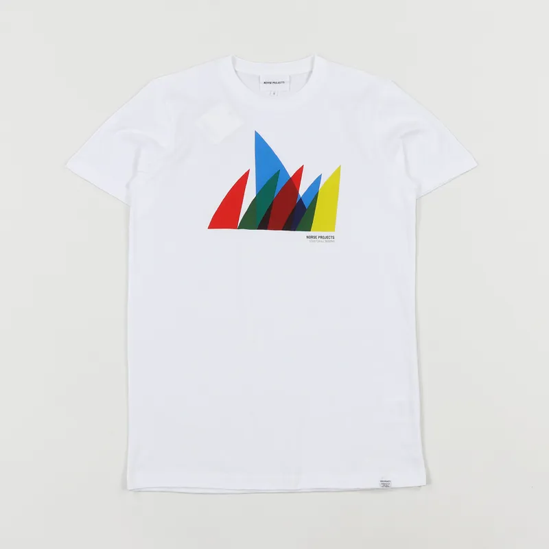 Norse Projects Niels Spinnaker Logo T Shirt White