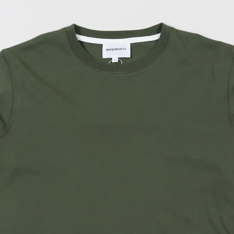 Norse Projects Niels Standard Long Sleeve T Shirt Dried Olive-1