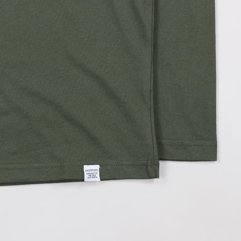 Norse Projects Niels Standard Long Sleeve T Shirt Dried Olive-2