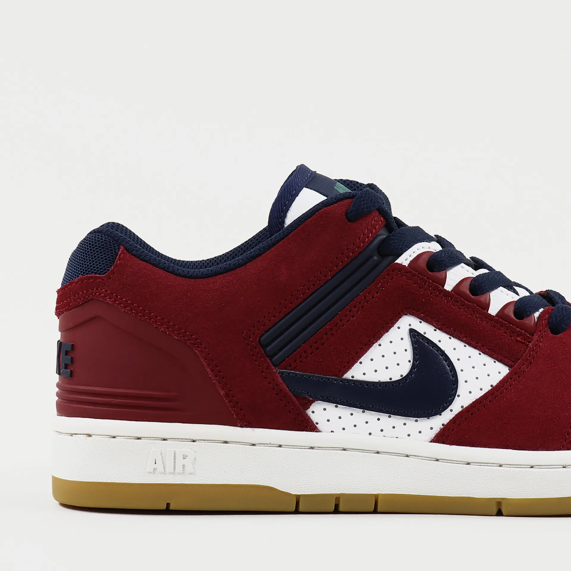 Nike SB Air Force II Low Shoes Team Red Obsidian White