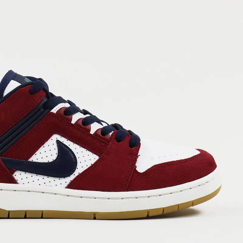 Nike SB Air Force II Low Shoes Team Red Obsidian White-2