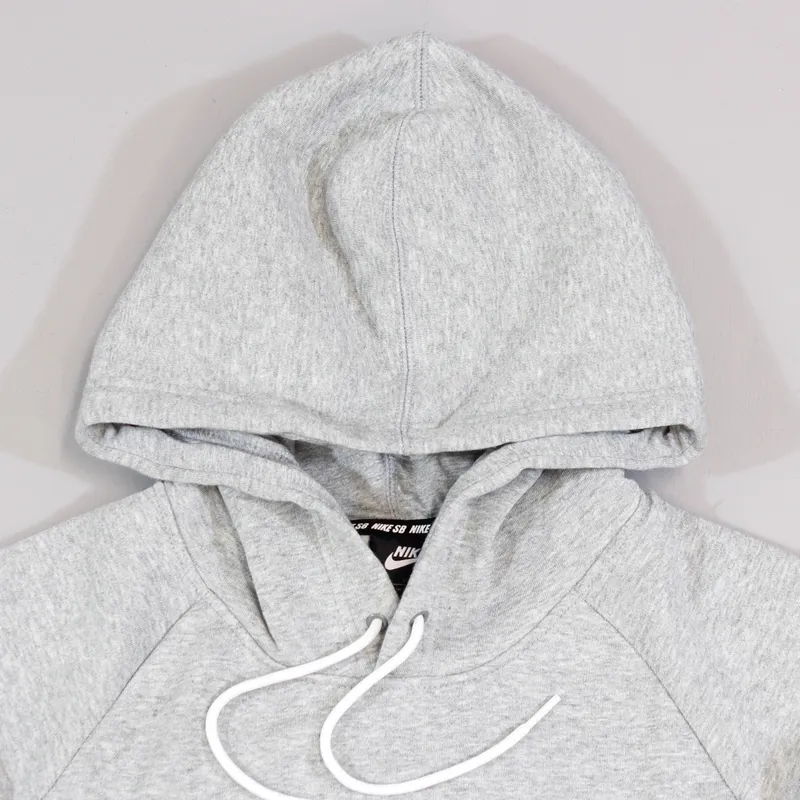 Nike SB Icon Pullover Fleece Hoodie Dark Grey Heather White-1