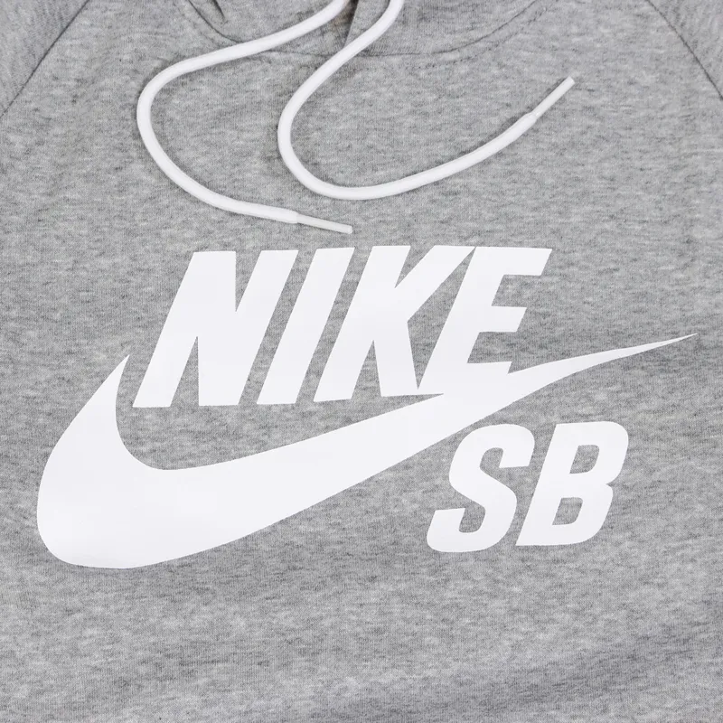 grey nike hoodie white logo