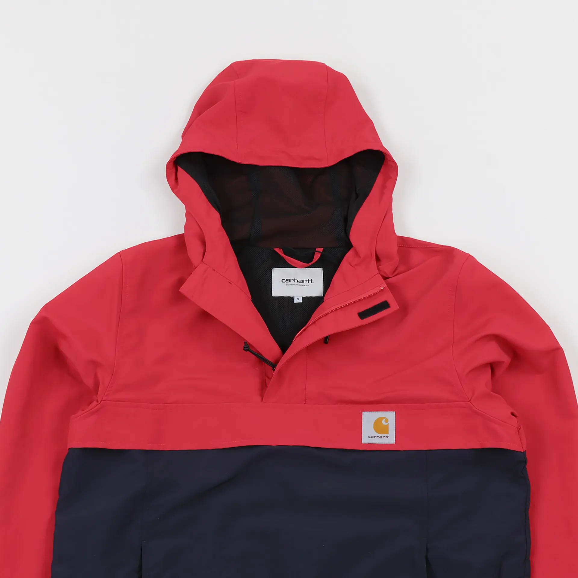 Carhartt WIP Nimbus Two Tone Pullover Jacket Goji Red Dark Navy