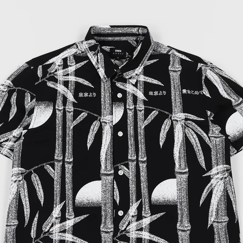 Edwin Nimes Shirt Black Bamboo-1