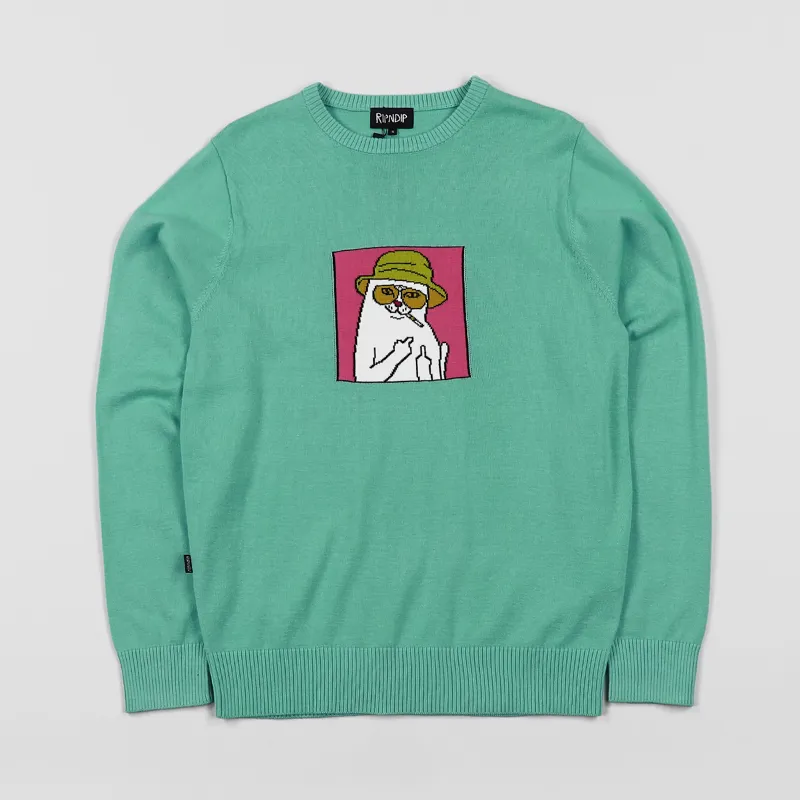 Ripndip Streetwear Nermal S Thompson Thin Crew Neck Sweater Clay